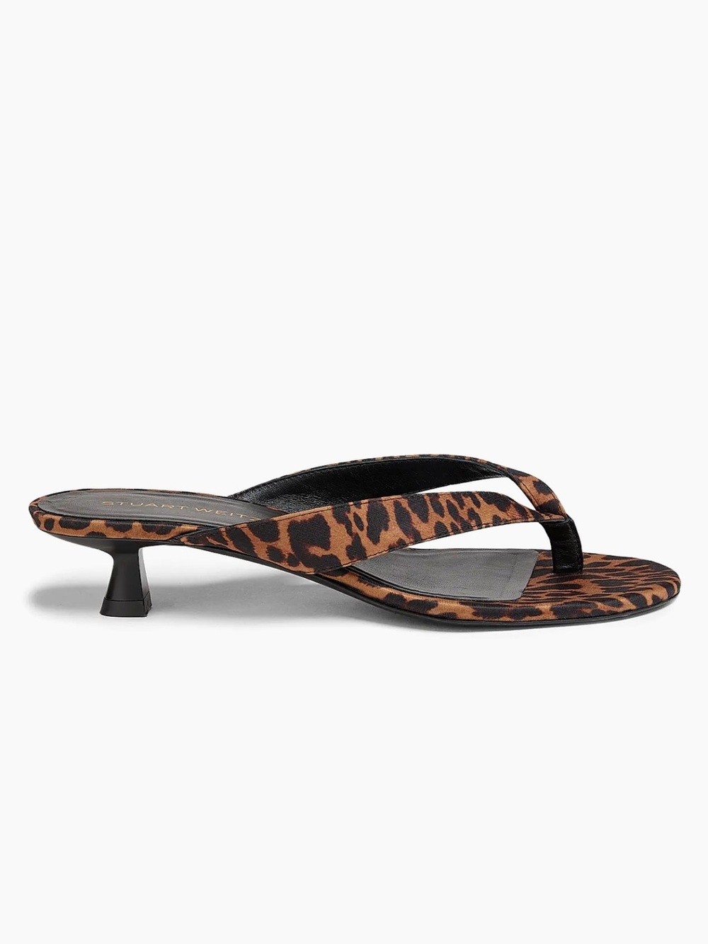 Stuart Weitzman Rio Sleek 35MM Leopard-Printed Leather Sandals Size 8